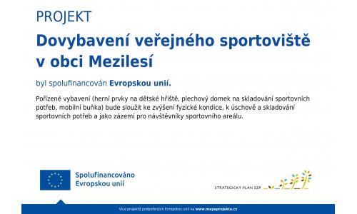 Dovybavení veřejného sportoviště v obci Mezilesí